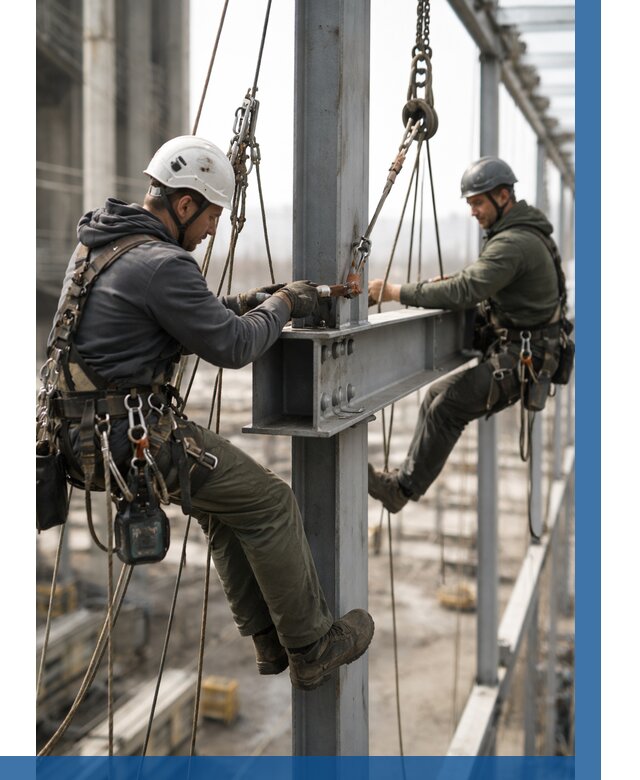 Монтаж металлоконструкций на высоте в Белорецке от 3548 р. | ВЫСОТНИК-Блр