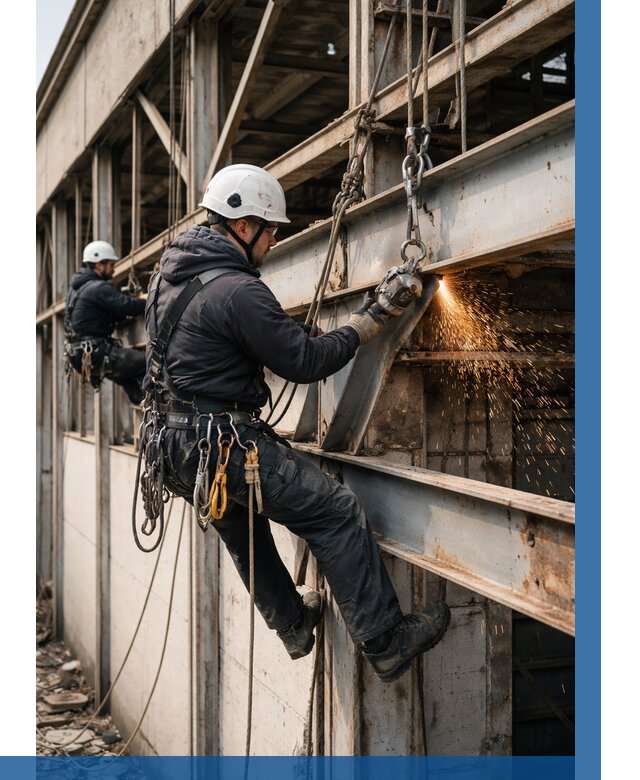 Демонтаж металлоконструкций на высоте в Белорецке от 6589р. |ВЫСОТНИК-Блр