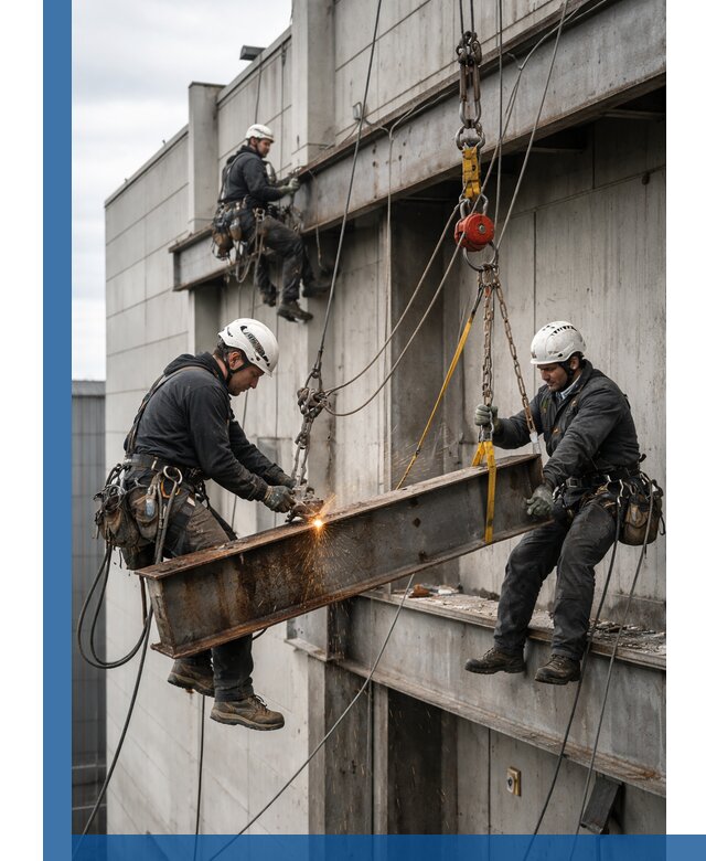 Демонтаж металлоконструкций на высоте в Белорецке под ключ