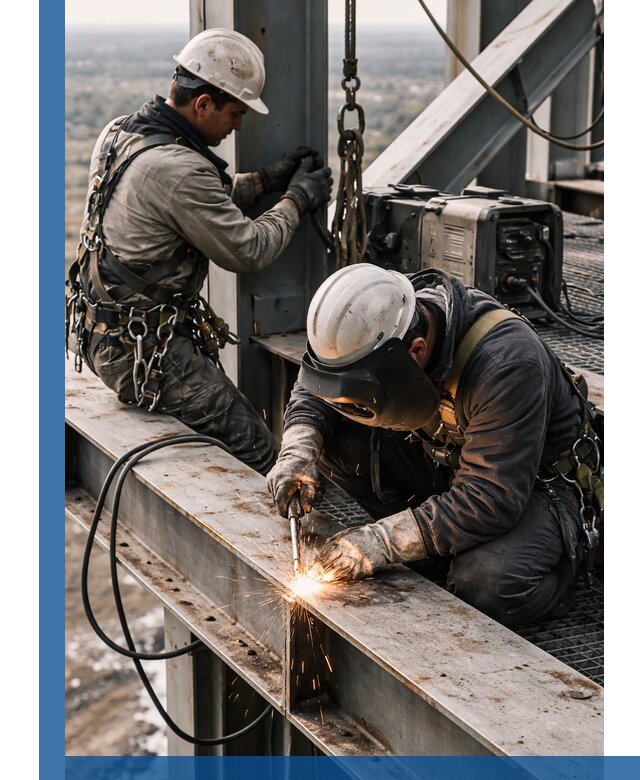 Высотные сварочные работы в Белорецке для промышленных объектов