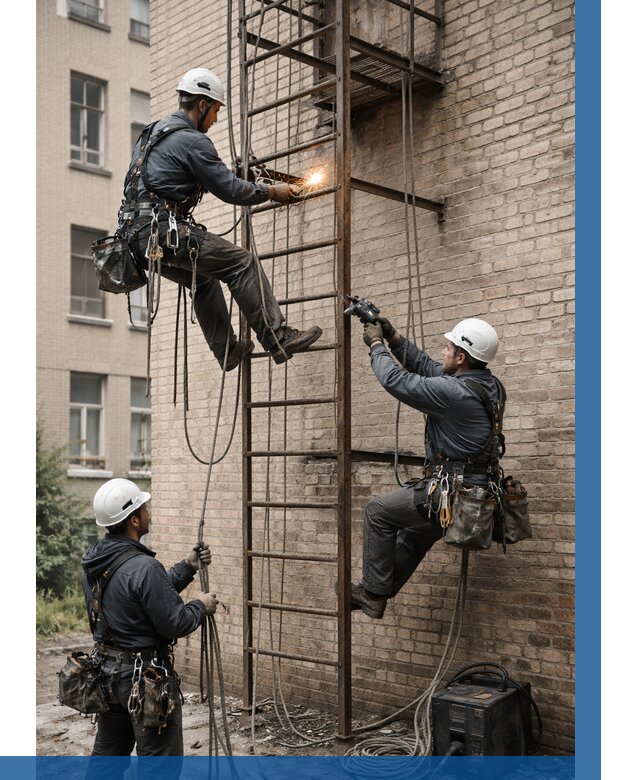 Ремонт пожарной лестницы в Белорецке от 7603 р. | ВЫСОТНИК-Блр