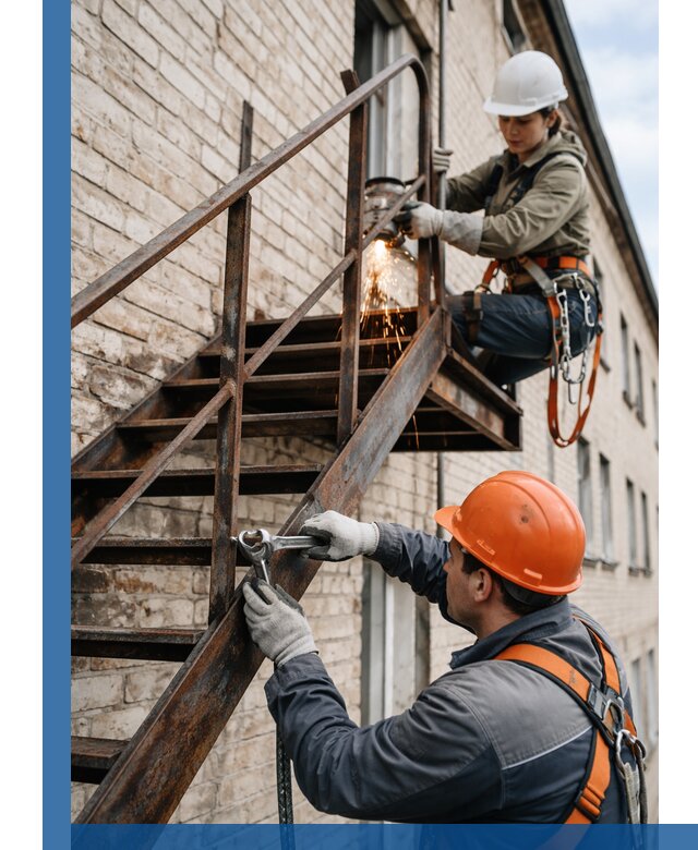 Ремонт и восстановление пожарных лестниц с выездом в Белорецке
