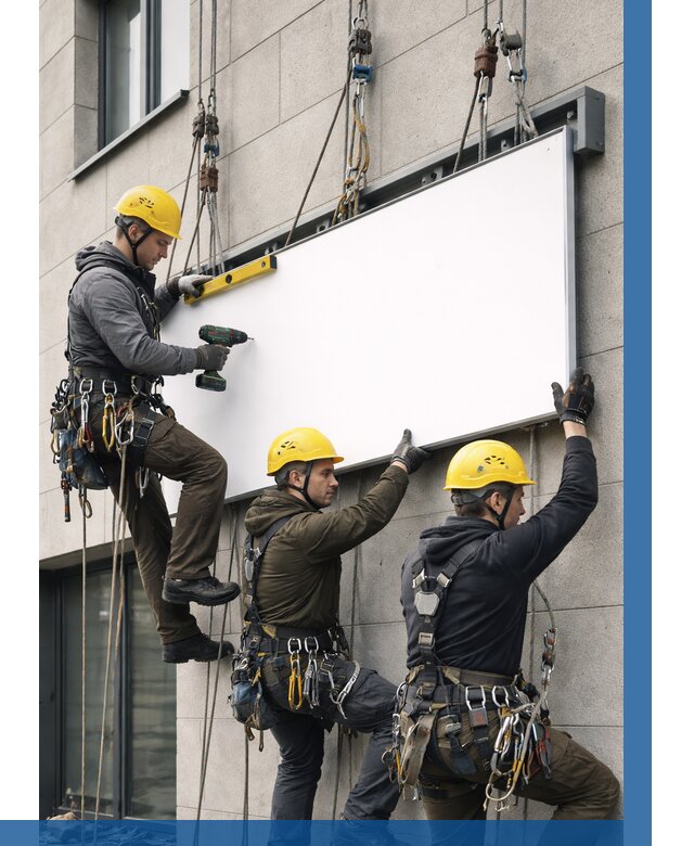 Монтаж рекламной вывески в Белорецке от 8110 р. | ВЫСОТНИК-Блр