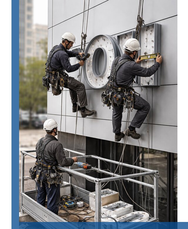 Профессиональный монтаж световых букв в Белорецке под ключ