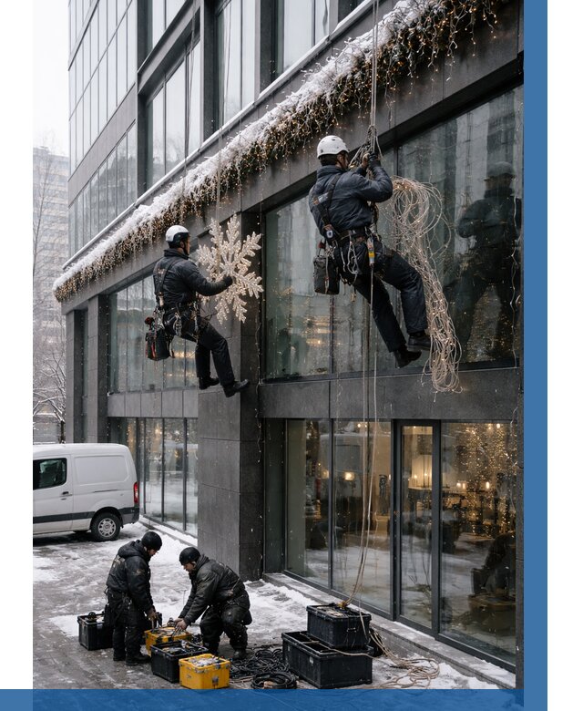 Демонтаж новогоднего оформления в Белорецке от 5575 р. | ВЫСОТНИК-Блр