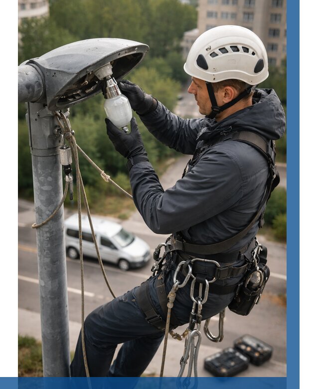 Замена ламп на высоте в Белорецке от 2534 р. | ВЫСОТНИК-Блр