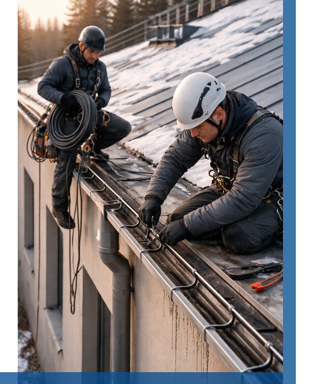 Монтаж греющего кабеля на кровле в Белорецке от 456 р. | ВЫСОТНИК-Блр