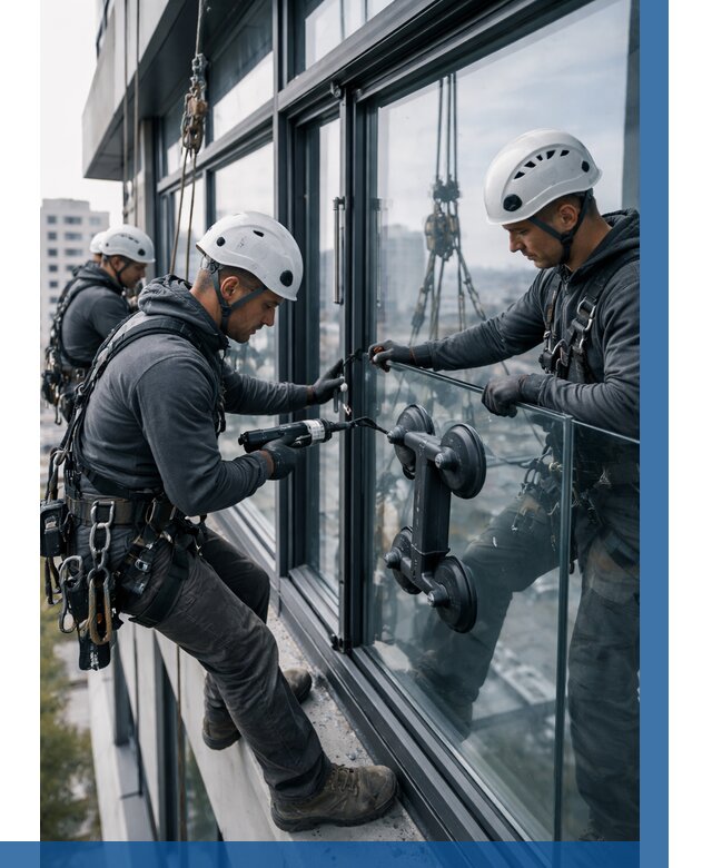 Витражное остекление зданий в Белорецке от 3548 р. | ВЫСОТНИК-Блр