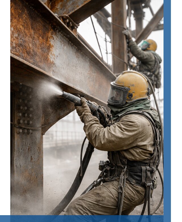 Пескоструйная очистка металлоконструкций в Белорецке по 608 р.  ВЫСОТНИК-Блр