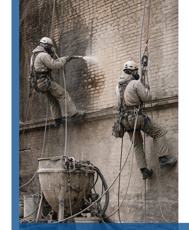 Пескоструйная очистка фасадов в Белорецке профессионально