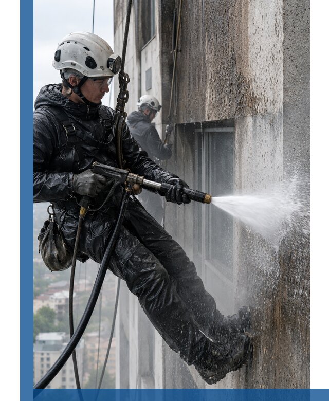 Гидроструйная очистка фасадов и конструкций в Белорецке