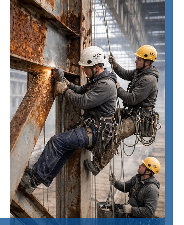 Зачистка металла от ржавчины в Белорецке от 355 р. | ВЫСОТНИК-Блр