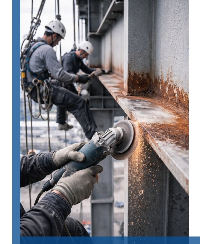 Зачистка металла от ржавчины и подготовка поверхностей в Белорецке