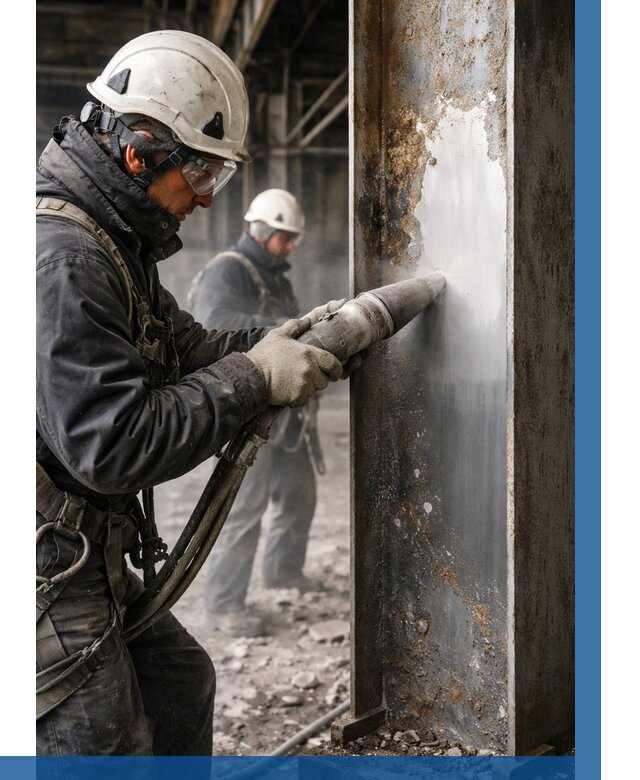 Удаление старой краски с металла в Белорецке от 456 р. | ВЫСОТНИК-Блр