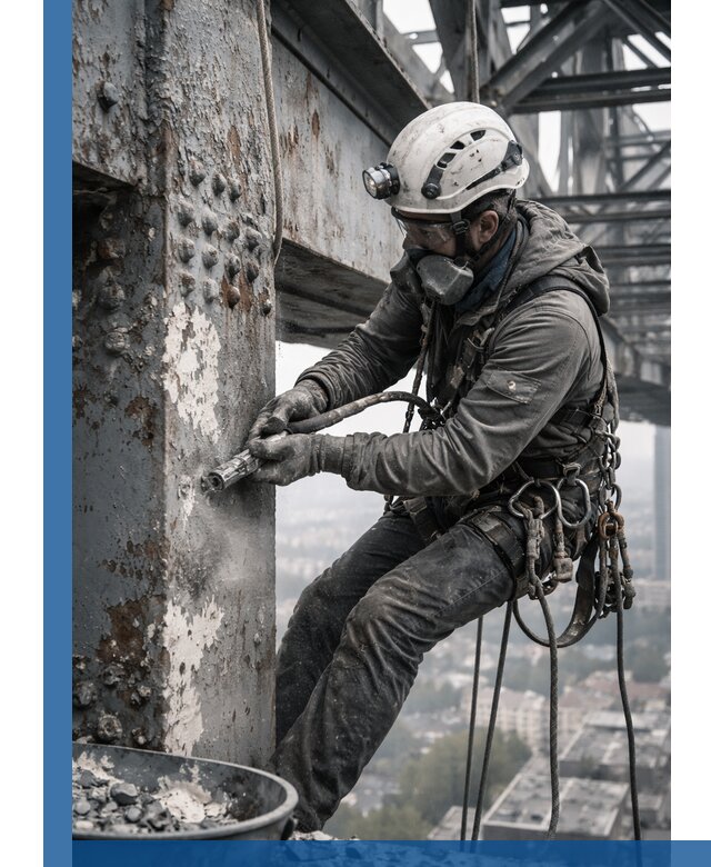 Удаление старой краски с металлических конструкций в Белорецке