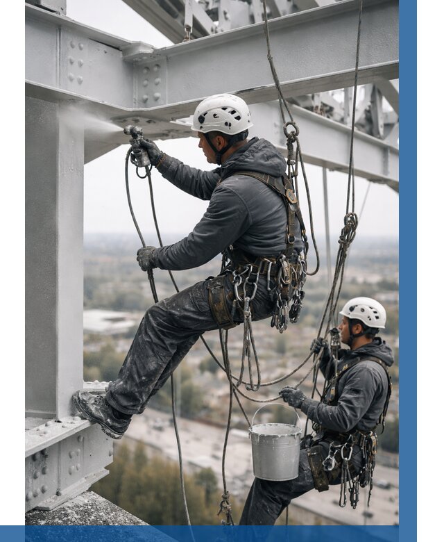 Покраска металлоконструкций на высоте в Белорецке 355 р |ВЫСОТНИК-Блр