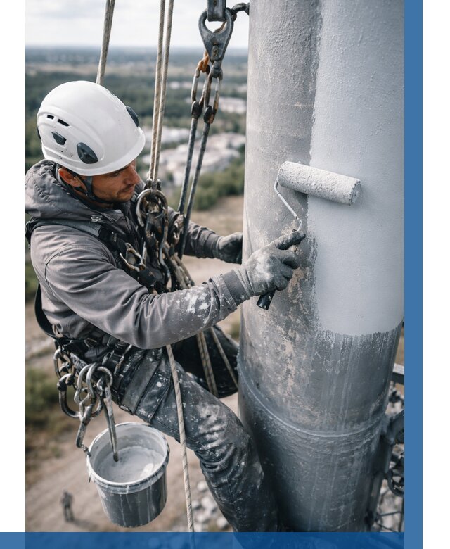 Покраска мачт связи под ключ в Белорецке от 862 р. | ВЫСОТНИК-Блр