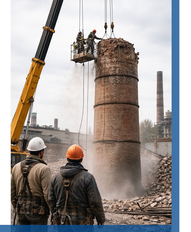 Демонтаж дымовой трубы в Белорецке от 91233 р. | ВЫСОТНИК-Блр, смета