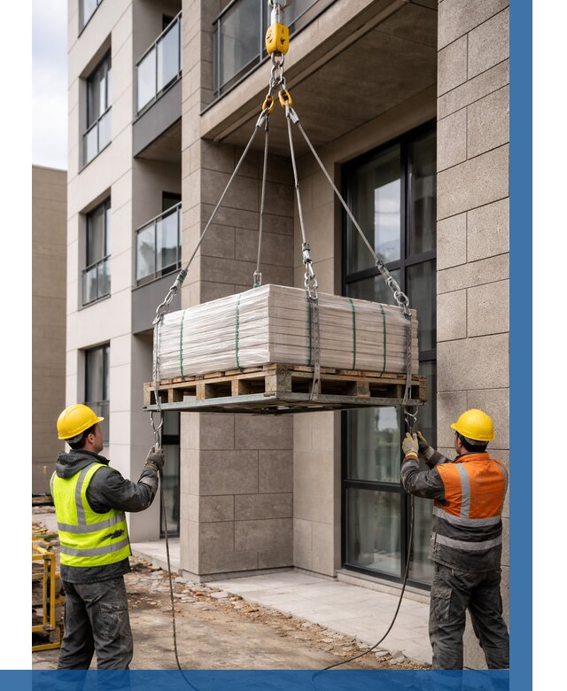 Подъем керамогранита на этаж в Белорецке от 3548 р. | ВЫСОТНИК-Блр