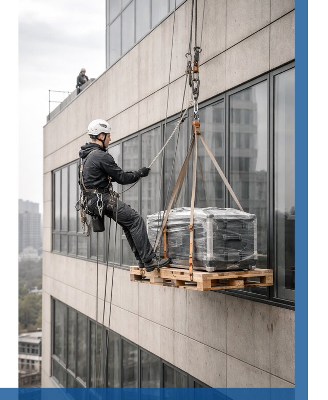 Спуск груза по фасаду в Белорецке от 3548 р. | ВЫСОТНИК-Блр