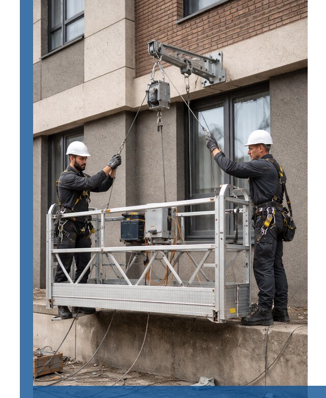 Монтаж и подъем фасадной люльки в Белорецке с гарантией безопасности