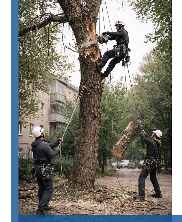 Срочное удаление аварийных деревьев в Белорецке с гарантией безопасности