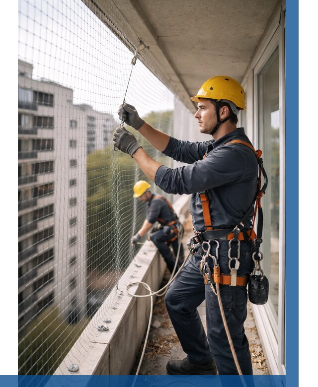 Монтаж сетки от птиц в Белорецке от 4562 р. | ВЫСОТНИК-Блр