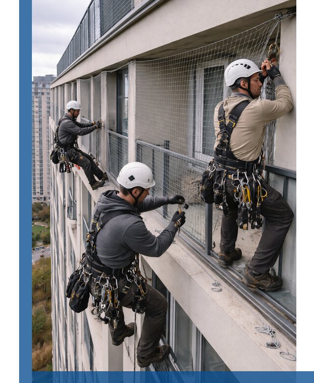 Профессиональный монтаж защитной сетки от птиц в Белорецке